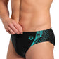 Arena Mens Swim Briefs Graphic Black-Water