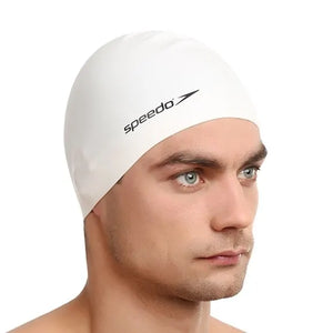 Speedo Flat Silicon Cap White