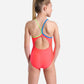 Arena Girl's Swimsuit Light Drop Solid Fluo Red (4-15rokov)