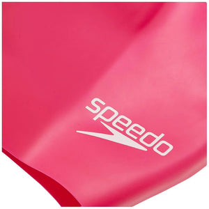 Speedo Junior Plain Moulded Silicone Cap Pink (6-14 rokov)