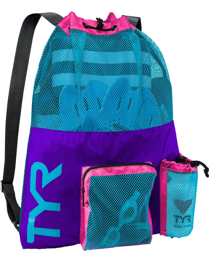 TYR Big Mesh Mummy Bag Violet-Pink-Blue