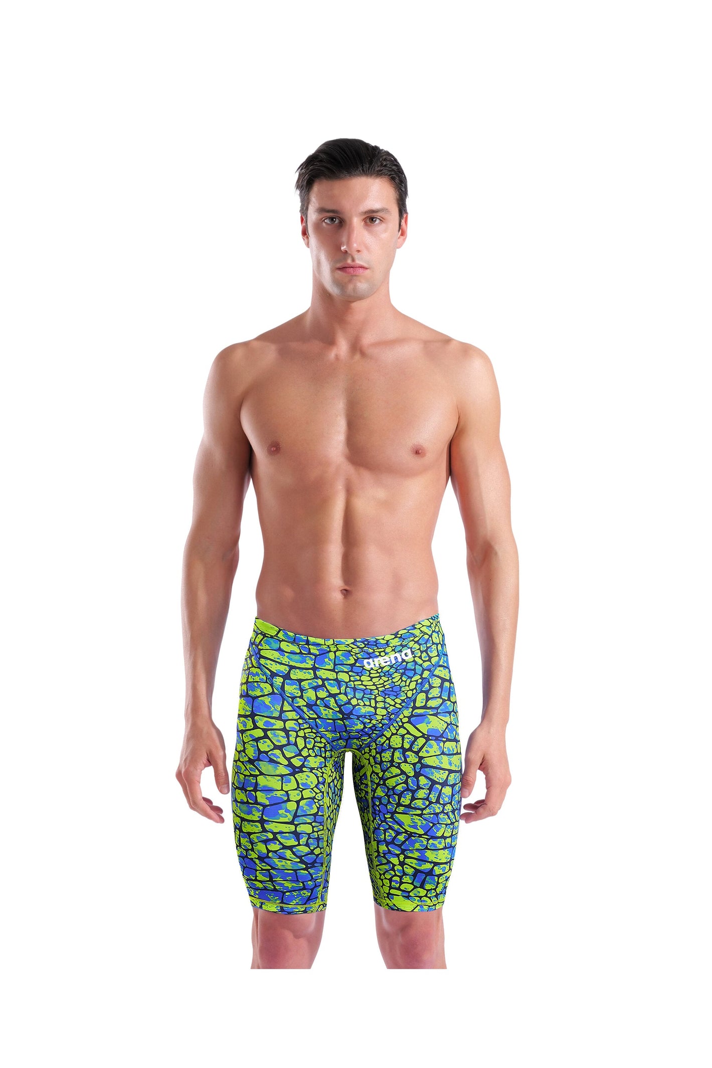 Arena Powerskin ST Next Snake Green Pánske pretekárske plavky